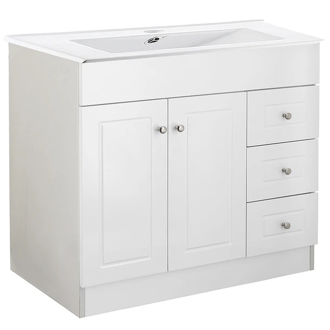 Kit Mueble B120PHD-B + Vanitorio Plano-120 Blanco Derecho / 120x80x47cm 2