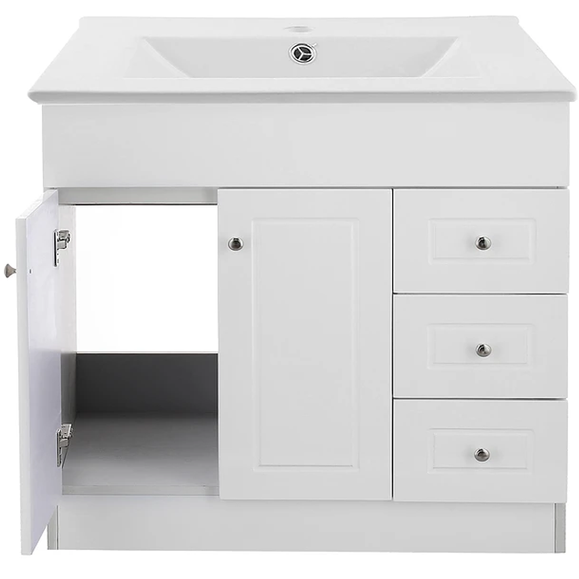 Kit Mueble B120PHD-B + Vanitorio Plano-120 Blanco Derecho / 120x80x47cm 4