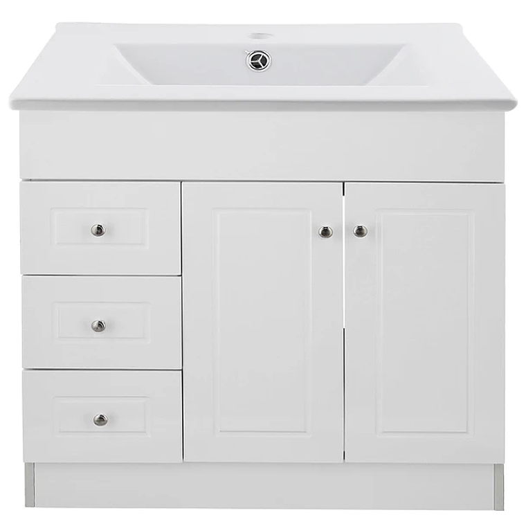 Kit Mueble B100PHI-B + Vanitorio Plano-100 Blanco Izquierdo / 100x80x47cm 1