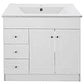 Kit Mueble B100PHI-B + Vanitorio Plano-100 Blanco Izquierdo / 100x80x47cm - Miniatura 1