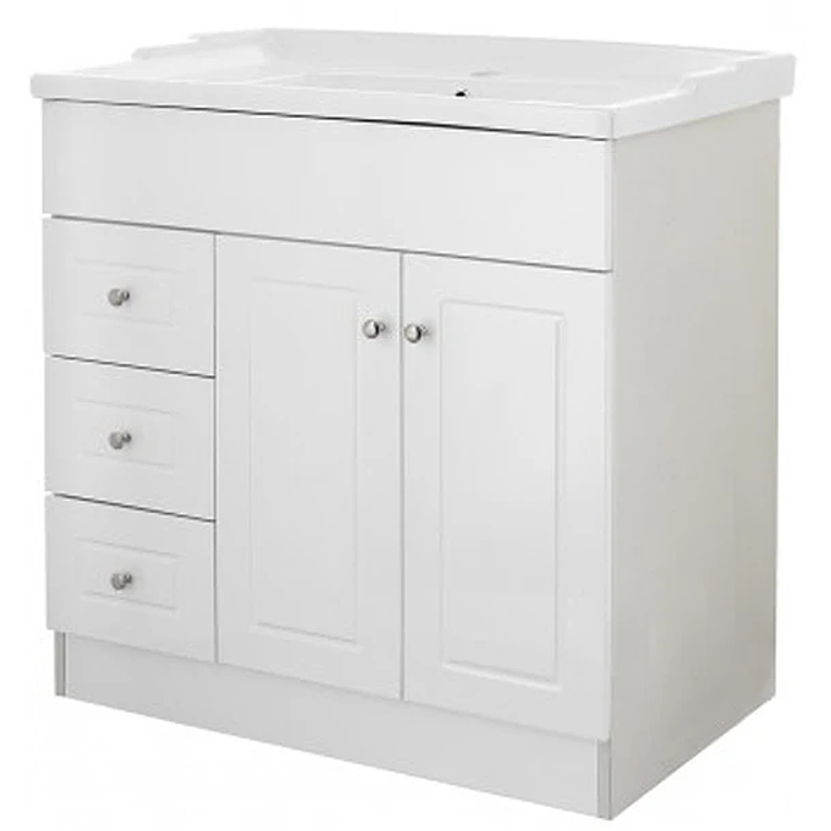 Kit Mueble B100PHD-B + Vanitorio F-100 Blanco Izquierdo / 100x80x47cm- COPIAR 2