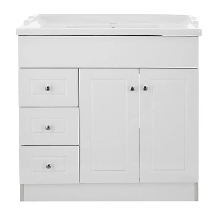 Kit Mueble B100PHD-B + Vanitorio F-100 Blanco Izquierdo / 100x80x47cm- COPIAR 1