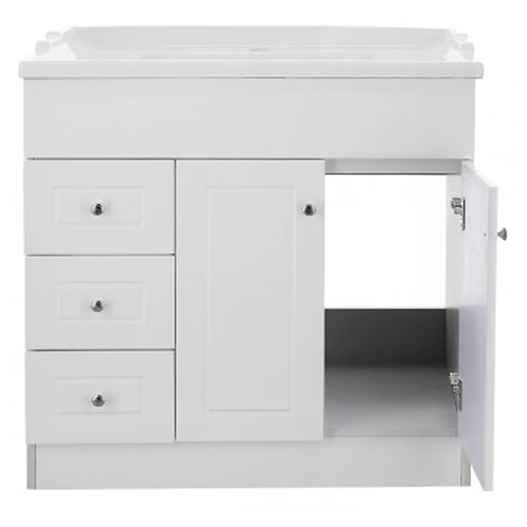 Kit Mueble B100PHD-B + Vanitorio F-100 Blanco Izquierdo / 100x80x47cm- COPIAR