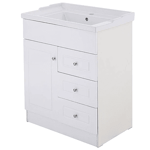 Kit Mueble B70-PHNB + Vanitorio F-70 Blanco Derecho / 70x47x80cm