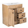 Kit Mueble b70phn-wood + Vanitorio Plano-70 W/ 70x80x47cm