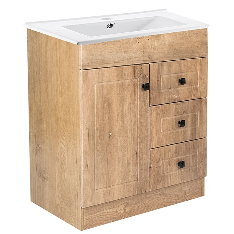 Kit Mueble b70phn-wood + Vanitorio Plano-70 W/ 70x80x47cm 2