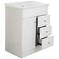 Kit Mueble B60-PHNB + Vanitorio F-60 Blanco / 60x80x47cm - Miniatura 3