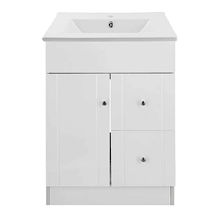 Kit Mueble B-PA-60A + Vanitorio 60C Blanco/ 60x80x40cm