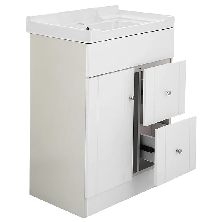 Kit Mueble B-PA-60A + Vanitorio 856-60A Blanco / 60x80x40cm 4