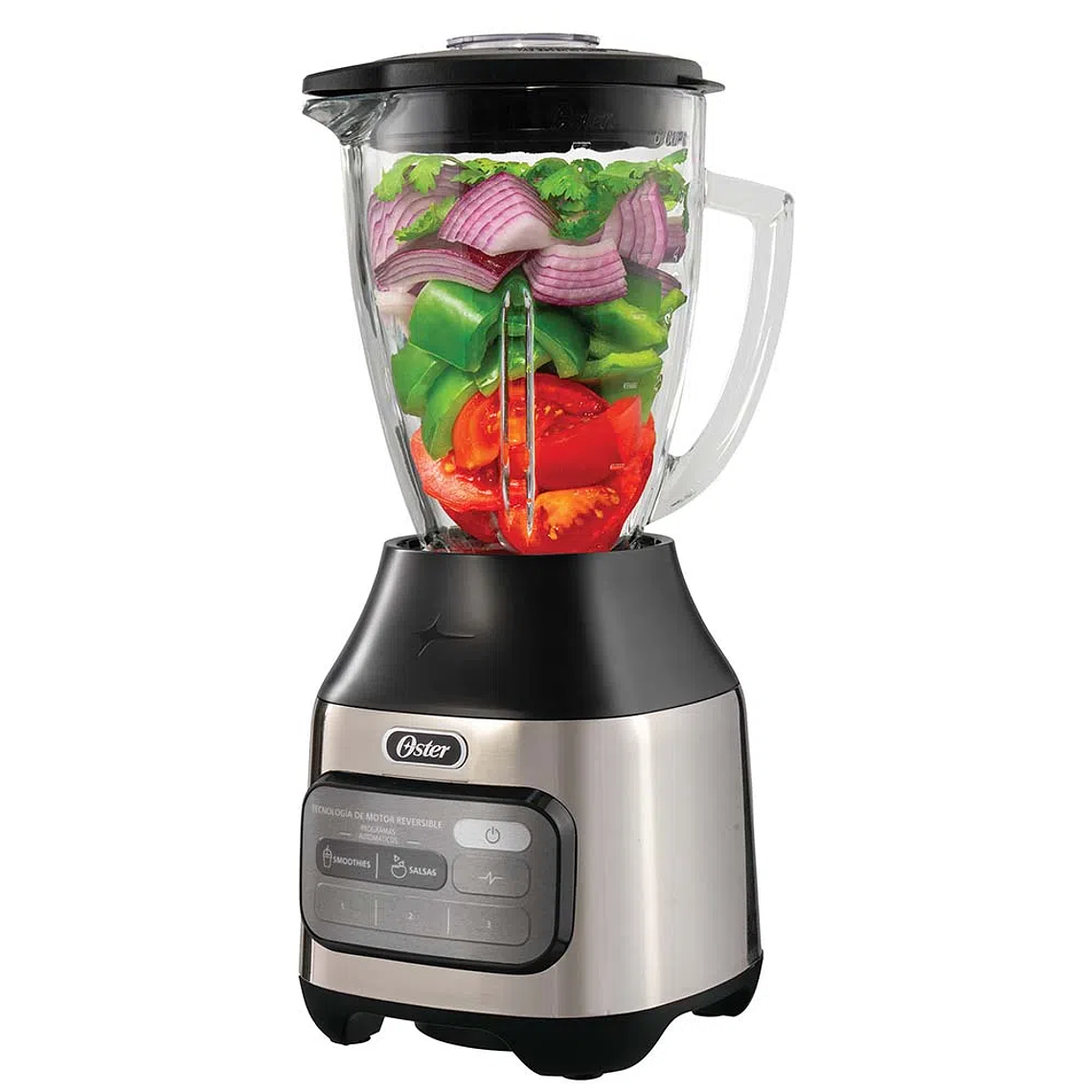 LICUADORA OSTER CON TECNOLOGÍA REVERSIBLE, 2 PROGRAMAS AUTOMÁTICOS Y 3 VELOCIDADES MÁS PULSO 2