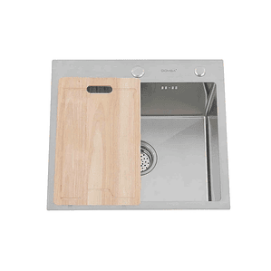 Lavaplatos Deluxe Domsa MDS5046-SILVER Sobre Cubierta 50x46x21cm 