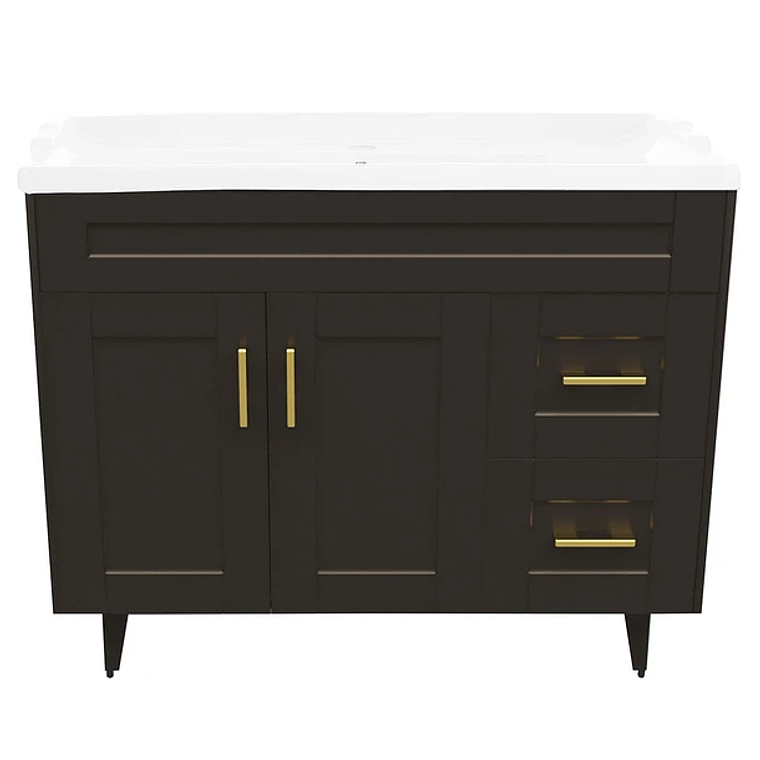 Kit Mueble Deluxe 100SK + Vanitorio F-100 Café Derecho / 100x80x47cm 1