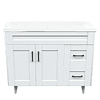 Kit Mueble Deluxe 100SK + Vanitorio F-100 Blanco Derecho / 100x80x47cm