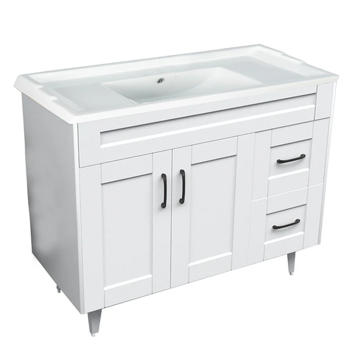Kit Mueble Deluxe 100SK con Vanitorio F-100 Blanco 2