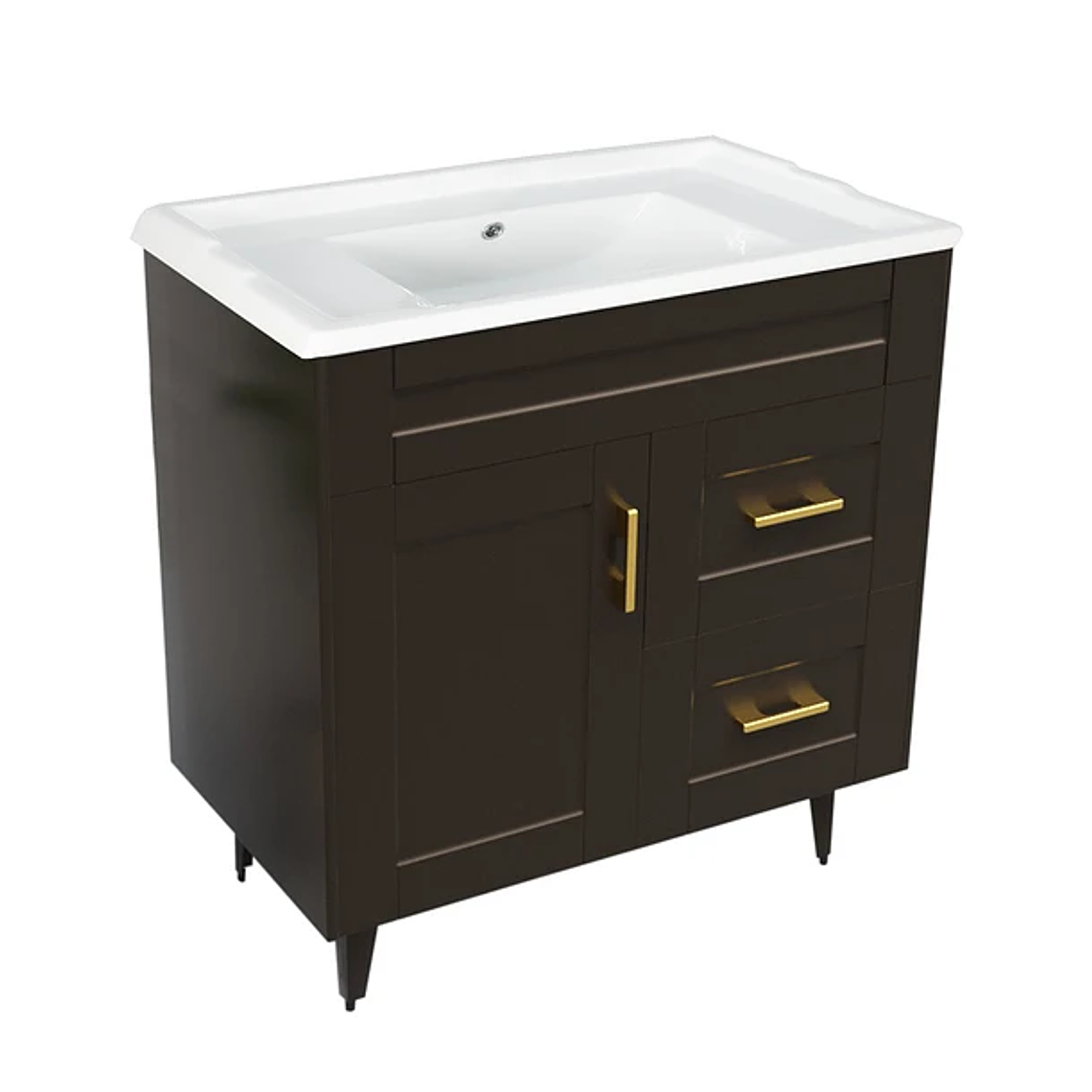 Kit Mueble Deluxe 80SK con Vanitorio F-80 Café 2