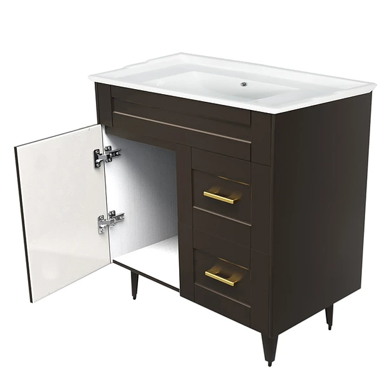 Kit Mueble Deluxe 80SK con Vanitorio F-80 Café 4