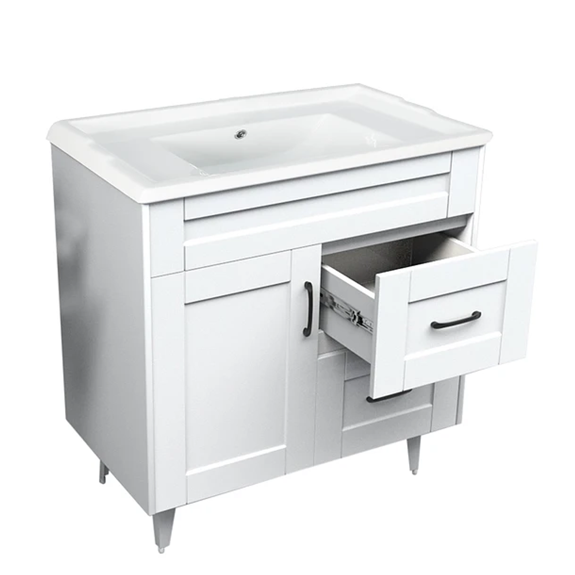 Kit Mueble Deluxe 80SK + Vanitorio F-80 Blanco Derecho / 80x80x47cm 4