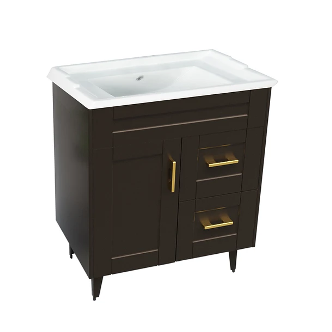 Kit Mueble Deluxe 70SK + Vanitorio F-70 Café / 70x47x80cm 3