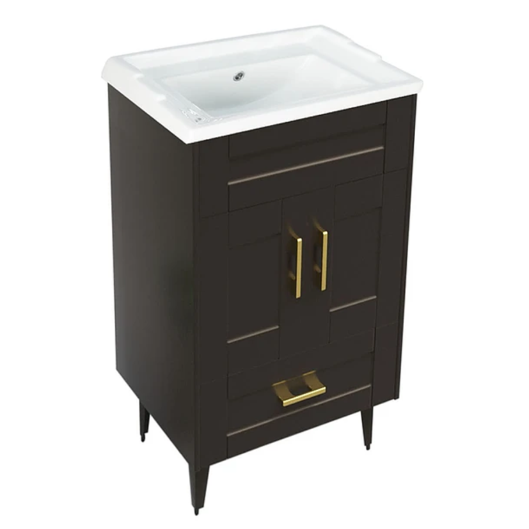 Kit Mueble Deluxe B50SK + Vanitorio F-50 Café / 50x40x80cm 2