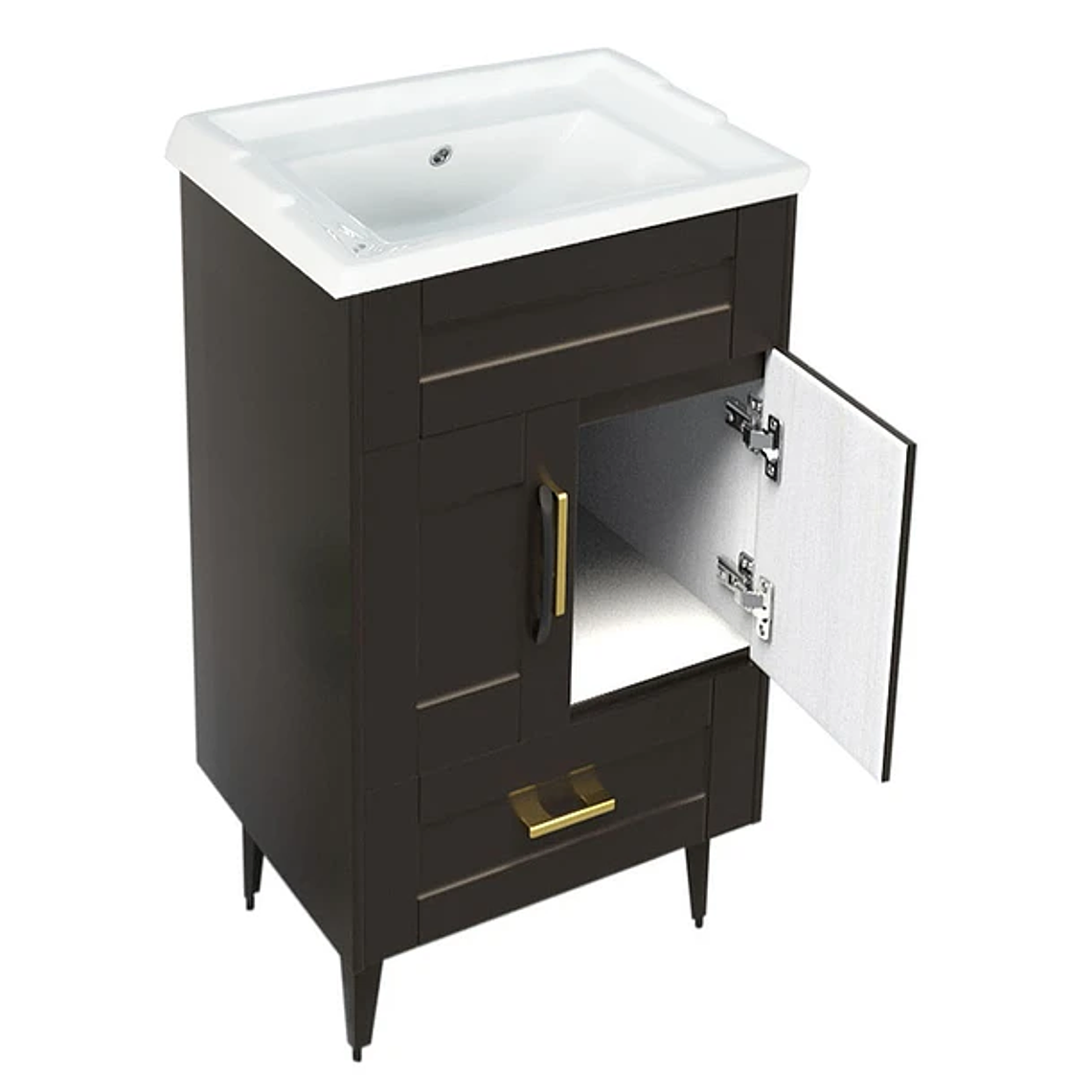 Kit Mueble Deluxe B50SK + Vanitorio F-50 Café / 50x40x80cm 3