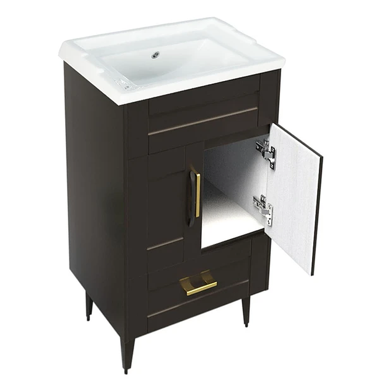 Kit Mueble Deluxe B50SK + Vanitorio F-50 Café / 50x40x80cm 3