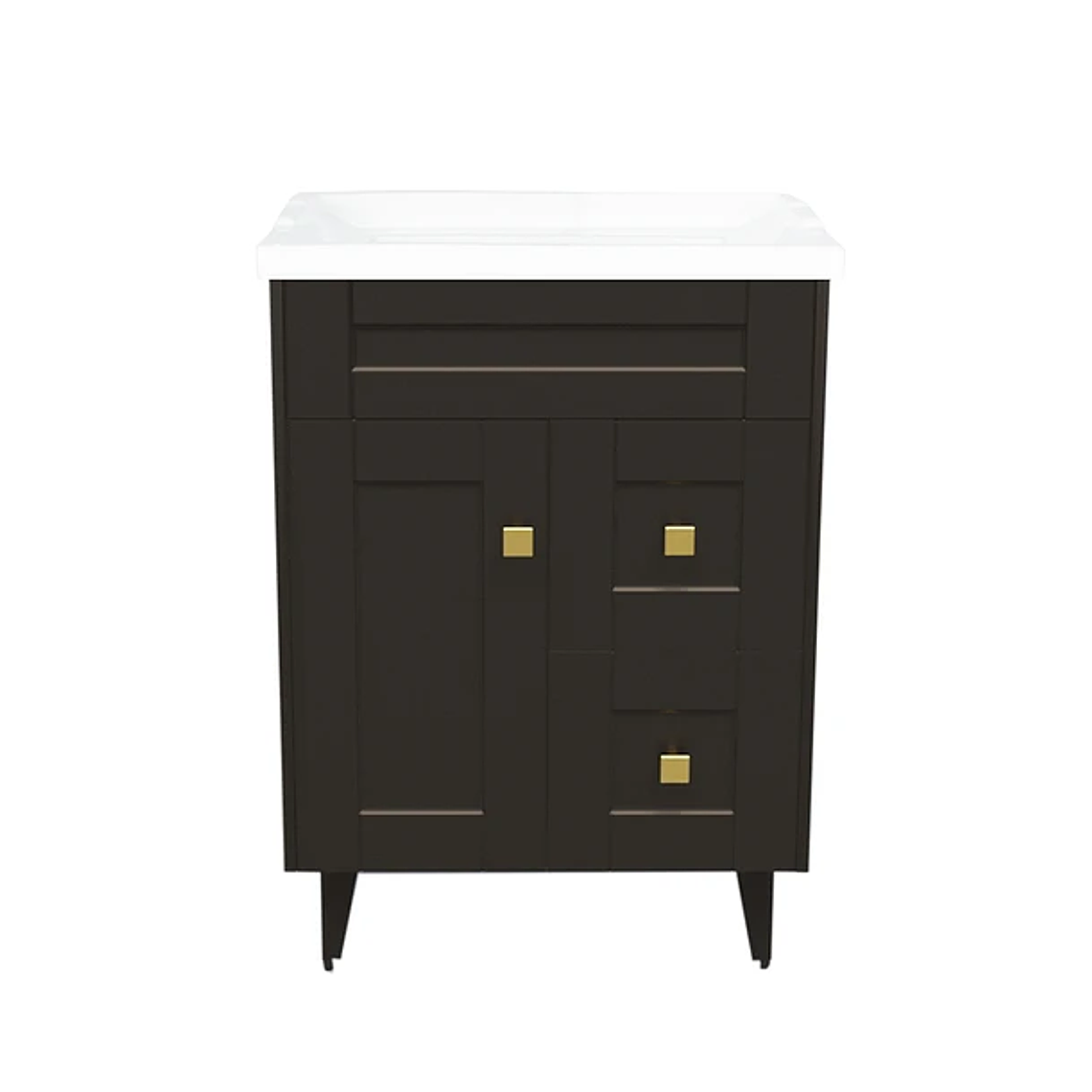 Kit Mueble Deluxe N60SK + Vanitorio F-60 Café / 60x47x80cm 1