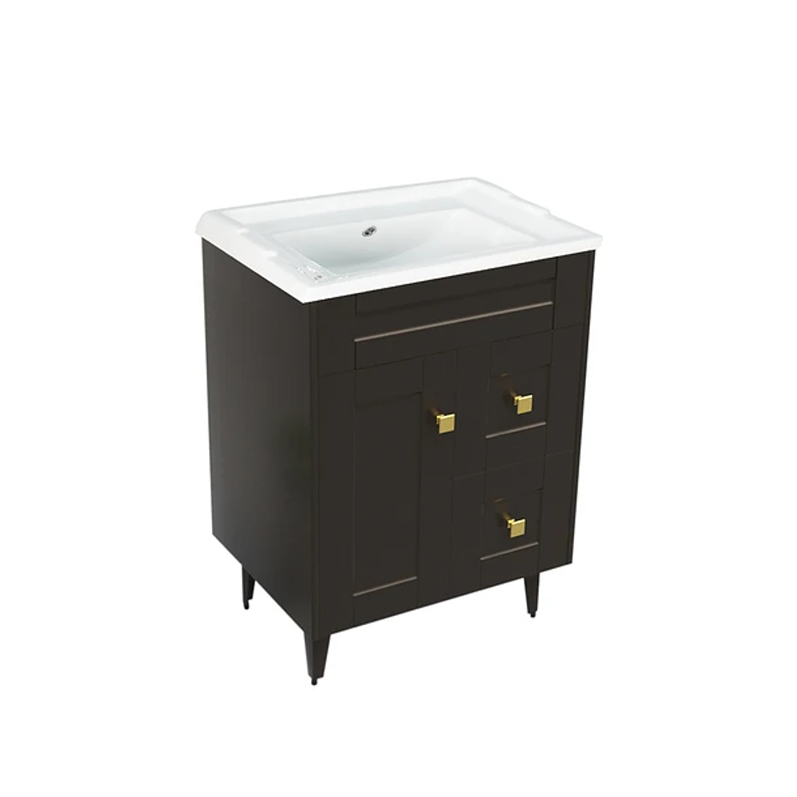 Kit Mueble Deluxe N60SK + Vanitorio F-60 Café / 60x47x80cm 2