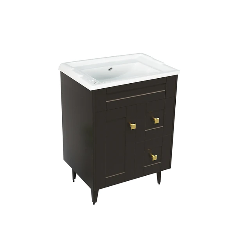 Kit Mueble Deluxe N60SK + Vanitorio F-60 Café / 60x47x80cm 2