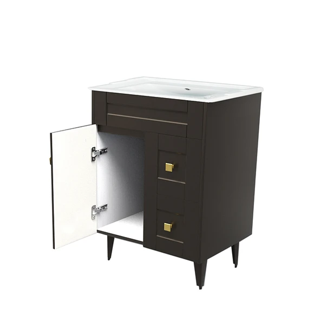 Kit Mueble Deluxe N60SK + Vanitorio F-60 Café / 60x47x80cm 3