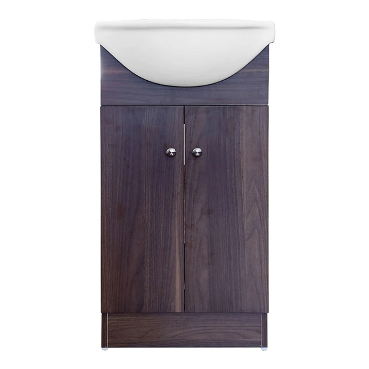 Kit Mueble Vanitorio Domsa MB40Z + Vanitorio 40Z Nogal Oscuro / 44x35x89cm 1