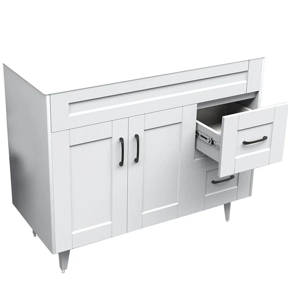 Kit Mueble Deluxe 100SK con Vanitorio Plano-100 Blanco 4