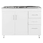 Kit Mueble + Lavaplatos Blanco Derecho  / 120x90x50cm - Miniatura 2