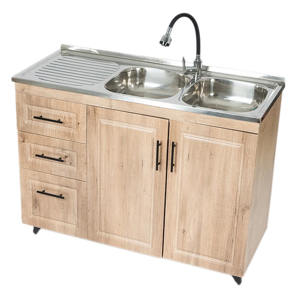 Kit Mueble + Lavaplatos W Doble Izquierdo /120x90x50cm 3