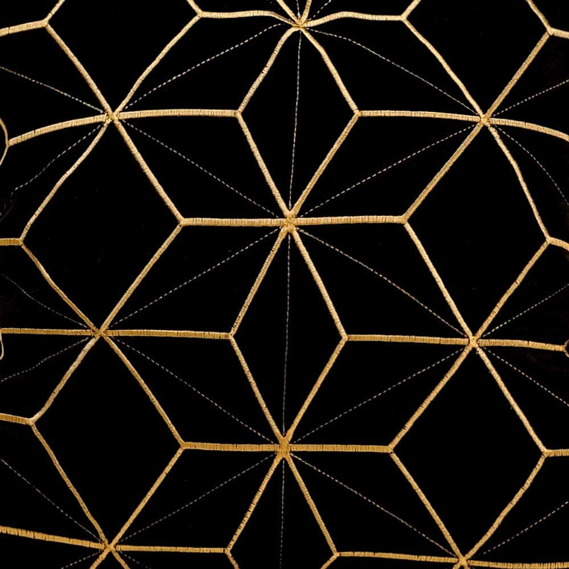 FUNDA DE COJIN  ESTILO GEOMETRICO TEXTURIZADO 45 X 45 NEGRO 3