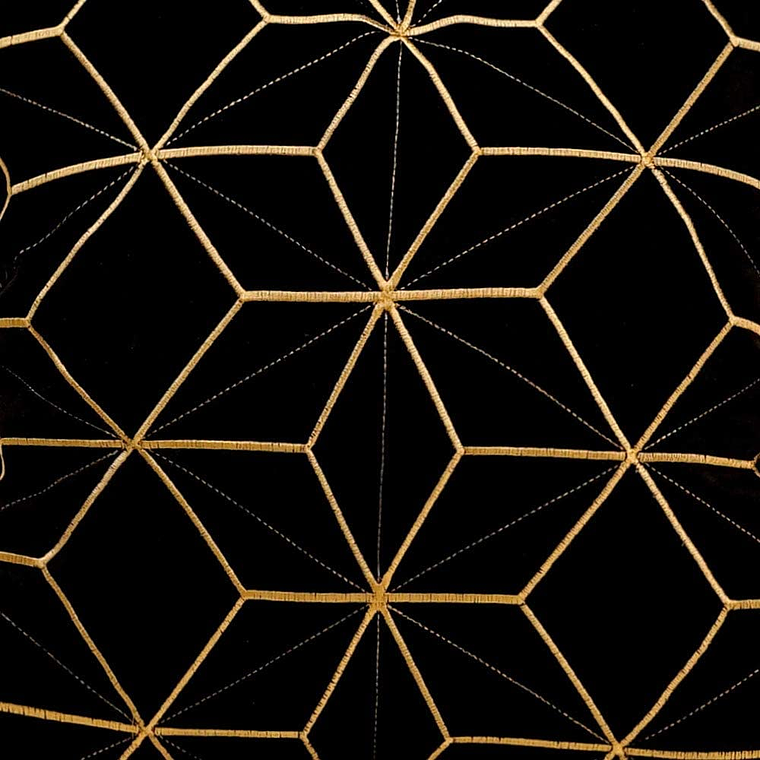 FUNDA DE COJIN  ESTILO GEOMETRICO TEXTURIZADO 45 X 45 NEGRO 3