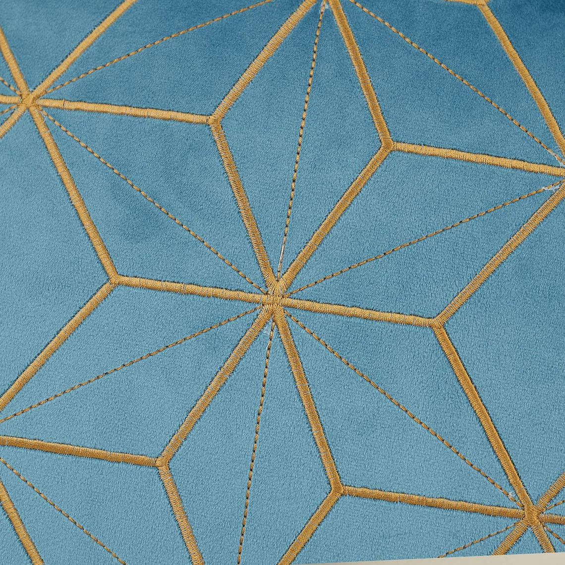 FUNDA DE COJIN  ESTILO GEOMETRICO TEXTURIZADO 45 X 45 AZUL CLARO 5