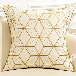 FUNDA DE COJIN  ESTILO GEOMETRICO TEXTURIZADO 45 X 45 BLANCO