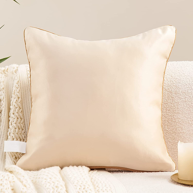 FUNDA DE COJIN BORDADO 50 X 50 JHA BEIGE 3