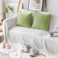 FUNDA DE COJIN CON CHENILLE TEXTURIZADO  45 X 45 VERDE MANZANA - Miniatura 2