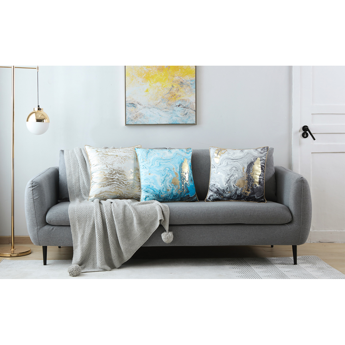 FUNDA DE COJIN 100% TERCIOPELO  45 X 45 ROSADO ORO 2