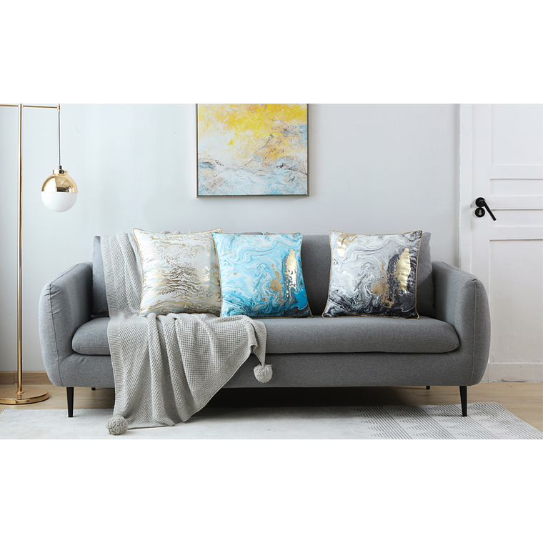 FUNDA DE COJIN 100% TERCIOPELO  45 X 45 ROSADO ORO 2