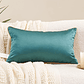 FUNDA DE COJIN DE LUJO DECORATIVO BORDADO 30X50 VERDE AZULADO - Miniatura 3