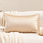 FUNDA DE COJIN DE LUJO DECORATIVO BORDADO 30X50 XS BEIGE - Miniatura 3