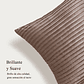 FUNDA DE ALMOHADA DECORATIVA DE TERCIOPELO 45 X 45 CAFE CLARO - Miniatura 4
