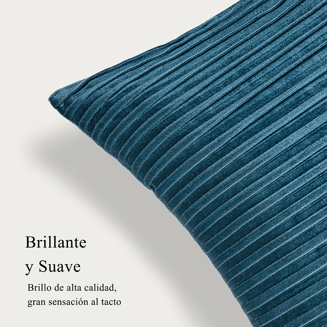 FUNDA DE ALMOHADA DECORATIVA DE TERCIOPELO 45 X 45 TURQUESA 4