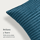 FUNDA DE ALMOHADA DECORATIVA DE TERCIOPELO 45 X 45 TURQUESA - Miniatura 4