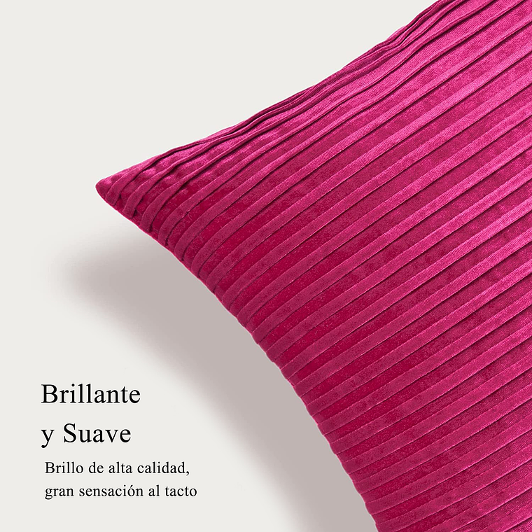 FUNDA DE ALMOHADA DECORATIVA DE TERCIOPELO 45 X 45 ROSA 3