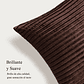 FUNDA DE ALMOHADA DECORATIVA DE TERCIOPELO 45 X 45 CAFE - Miniatura 4