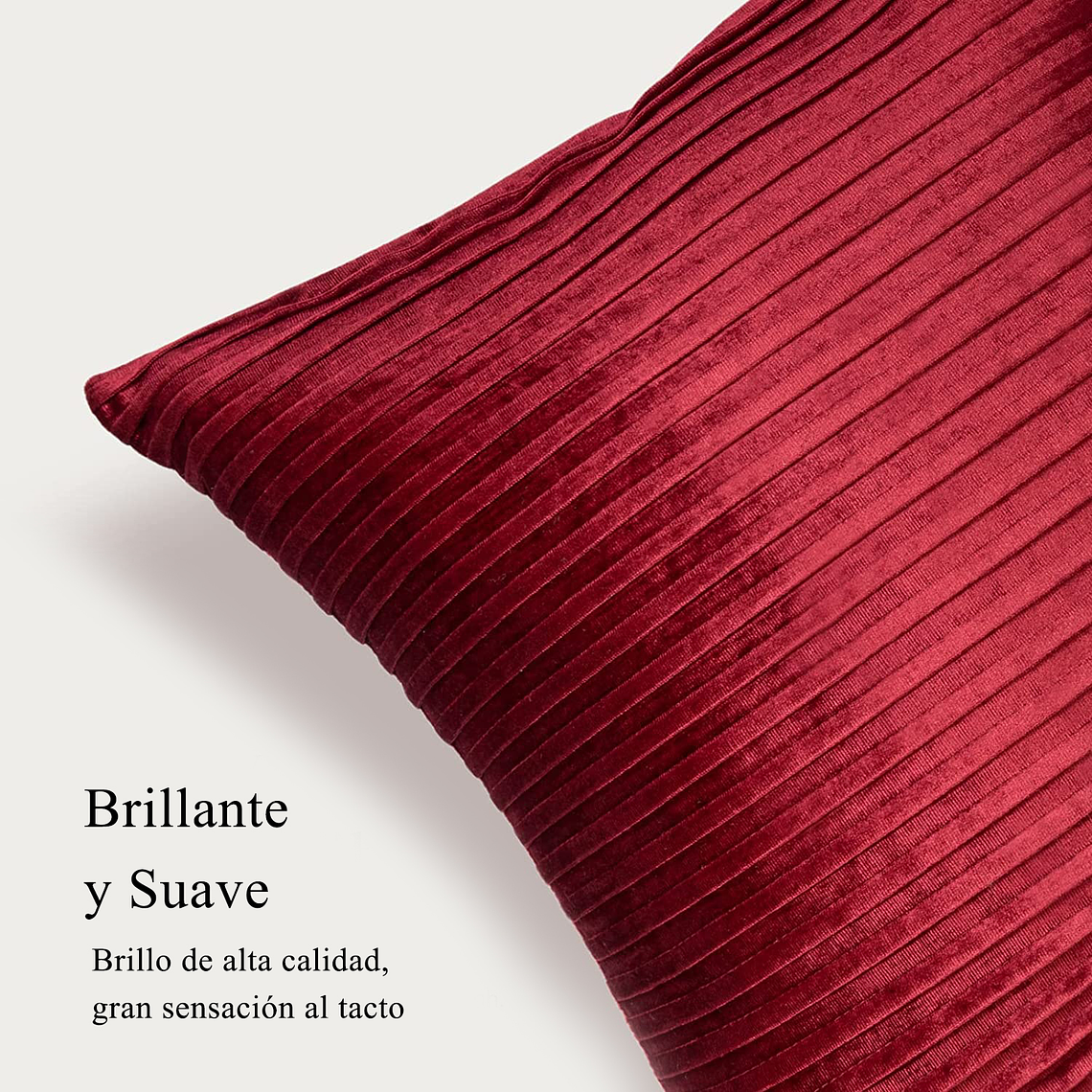 FUNDA DE ALMOHADA DECORATIVA DE TERCIOPELO 45 X 45 ROJO 3