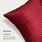 FUNDA DE ALMOHADA DECORATIVA DE TERCIOPELO 45 X 45 ROJO - Miniatura 3